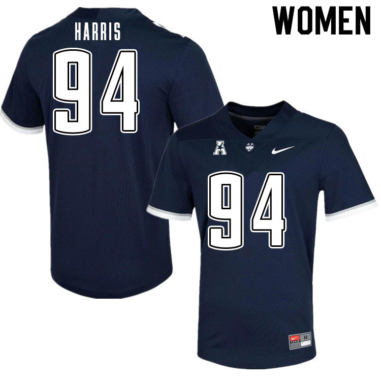 Women #94 Nick Harris Uconn Huskies College Football Jerseys Sale-Navy - Click Image to Close